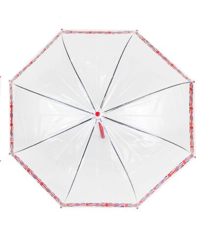 X-Brella - Parapluie en dôme (Transparent / Rouge) (Taille unique) - UTUT1496