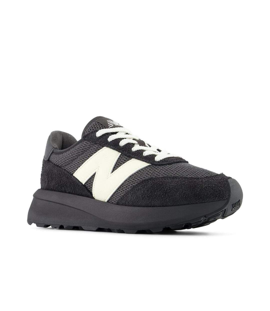 Mens 370 Suede Trainers Black New Balance-1