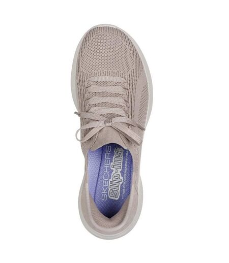 Womens/ladies Ultra Flex 3.0 Brilliant Path Slip-in Trainers Taupe Skechers