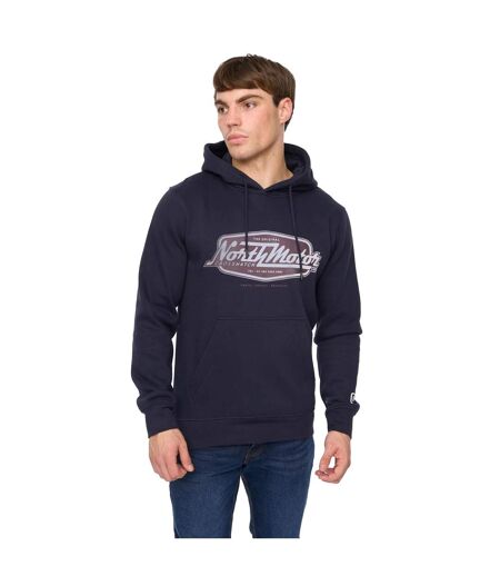 Mens Hellmere Hoodie Navy Crosshatch