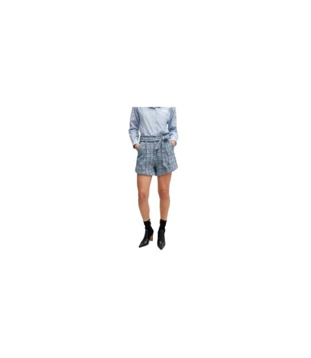 Short Motif/style Motif Écossais Teofila Femme Gris Bleu Boss