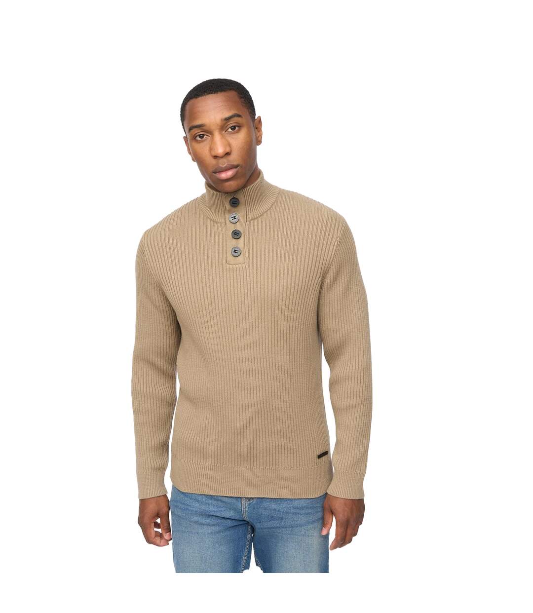 Pull Wellburys Homme Taupe Crosshatch-1