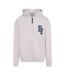 Mens Collegiate Full Zip Hoodie Bone Blank Essentials-1