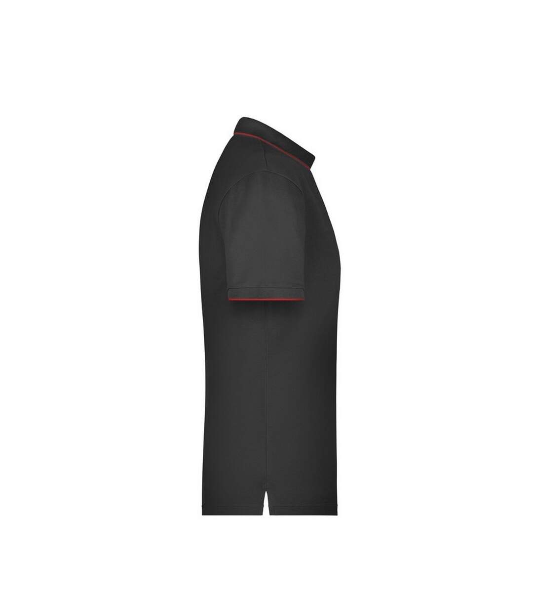 Polo Motif/style Rayures Contrastées Homme Noir Rouge James And Nicholson-3