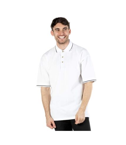 Kustom Kit Mens St. Mellion Mens Short Sleeve Polo Shirt (White/Bright Red) - UTBC615