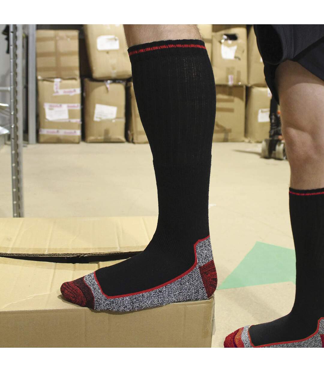 Men's Knee High Bamboo Work Socks for Steel Toe Boots | Anti Sweat Heavy Duty-5