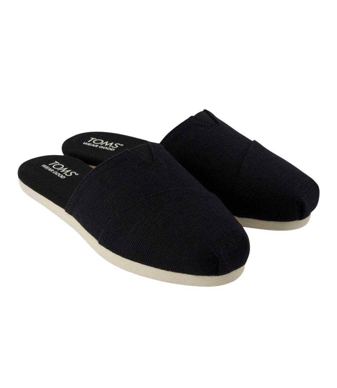 Womens/ladies Alpargata Mules Black Toms-4