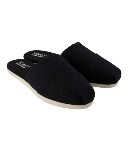 Womens/ladies Alpargata Mules Black Toms