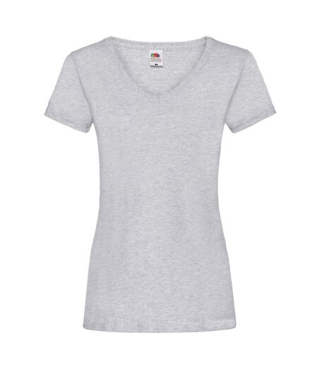 T-shirt Valueweight Femme Gris Chiné Fruit Of The Loom