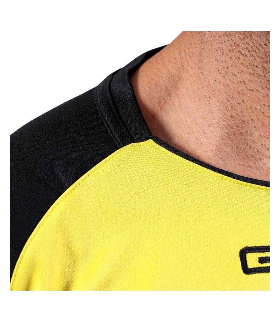 T-shirt Manches Raglan Capo Homme Noir Jaune Givova-3