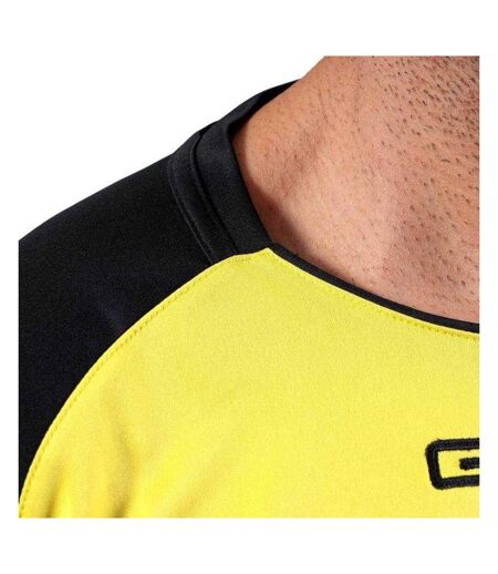 T-shirt Manches Raglan Capo Homme Noir Jaune Givova