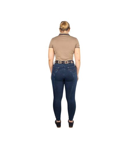 Womens/ladies Elevate Style Polo Shirt Fossil Navy Hy