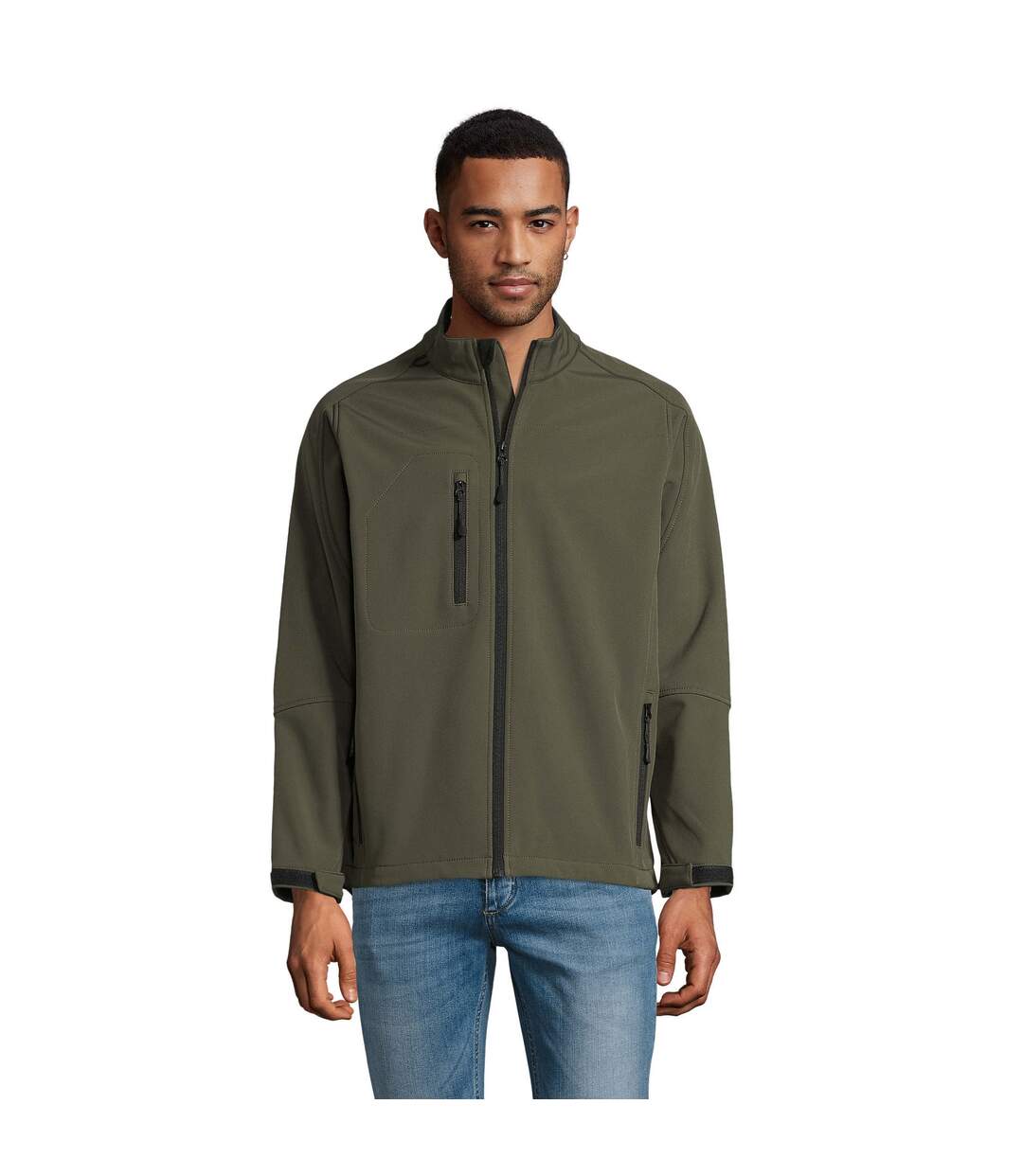 Veste Softshell Relax Homme Kaki SOLS-2