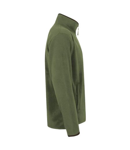 Veste polaire artisan femme vert kaki foncé / marron Premier