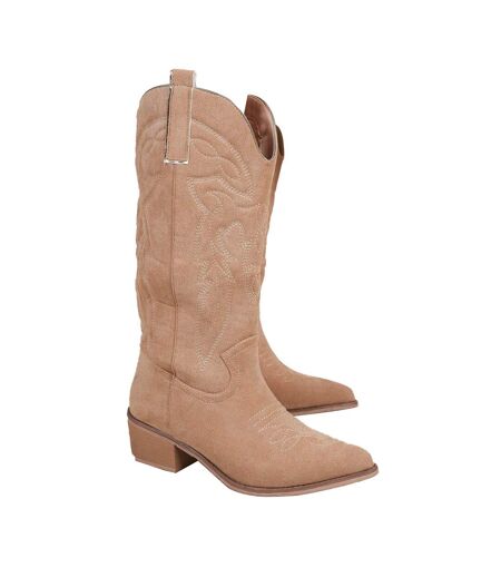 Bottes de cowboy desert femme beige Where's That From