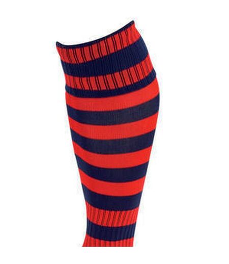 Unisex adult pro hooped football socks navy/red Precision