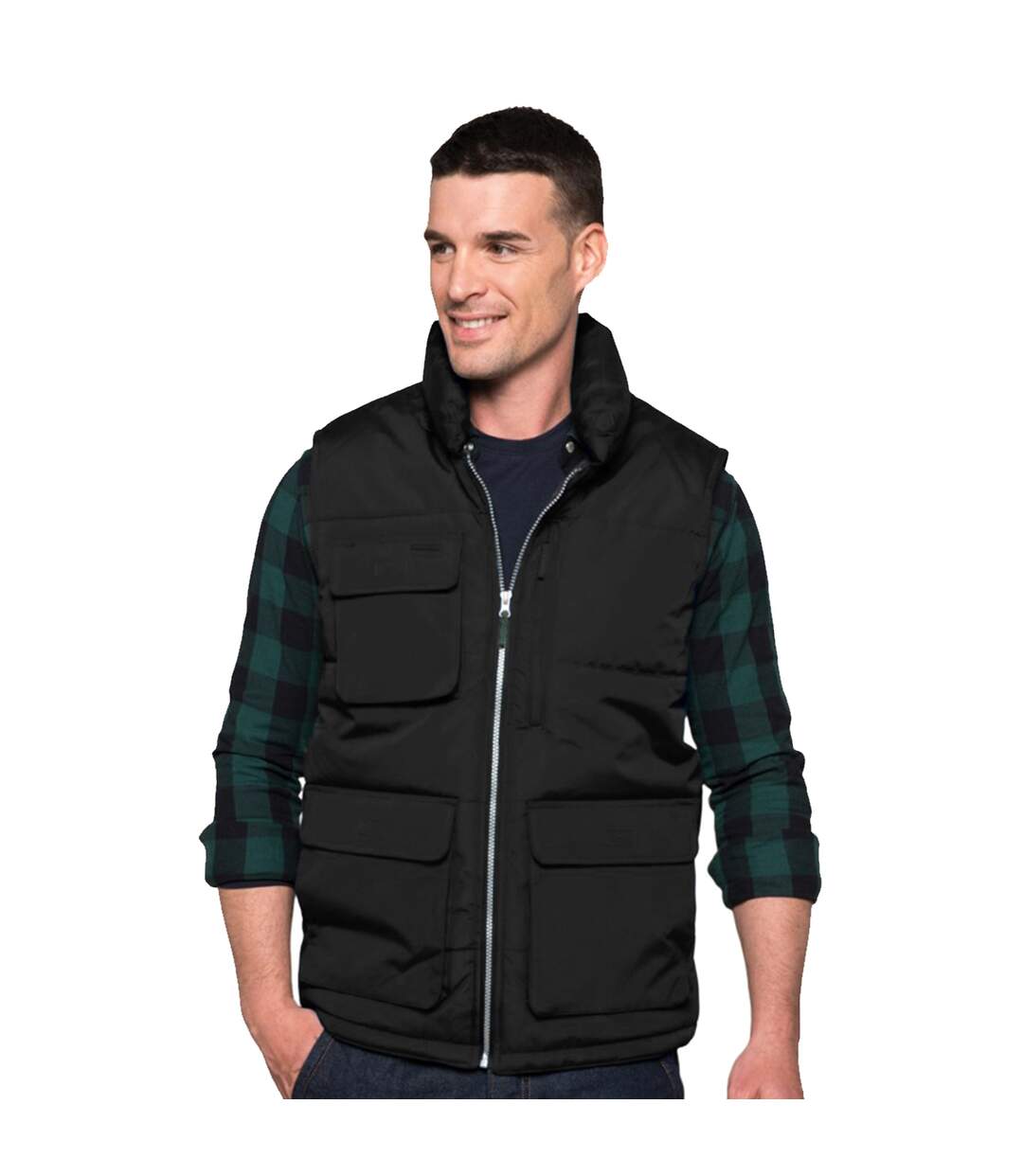 Kariban Mens Quilted Full Zip Bodywarmer/Gilet (Black)