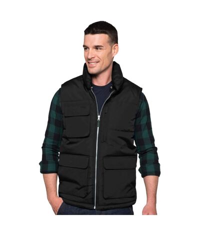 Kariban Mens Quilted Full Zip Bodywarmer/Gilet (Black) - UTRW4211