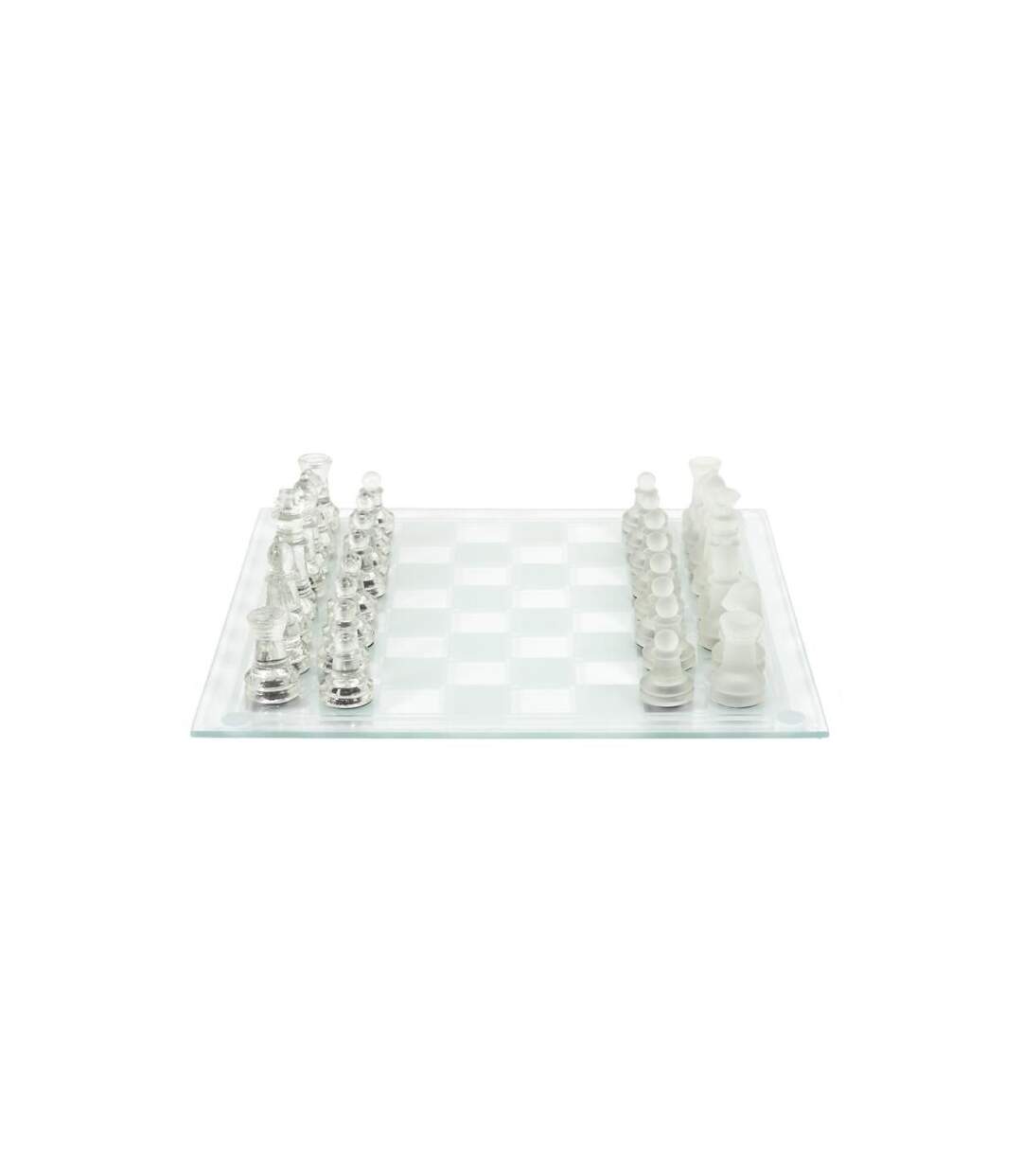 Jeu d'Echecs Verre 25cm Transparent-1