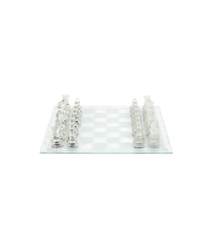 Jeu d'Echecs Verre 25cm Transparent