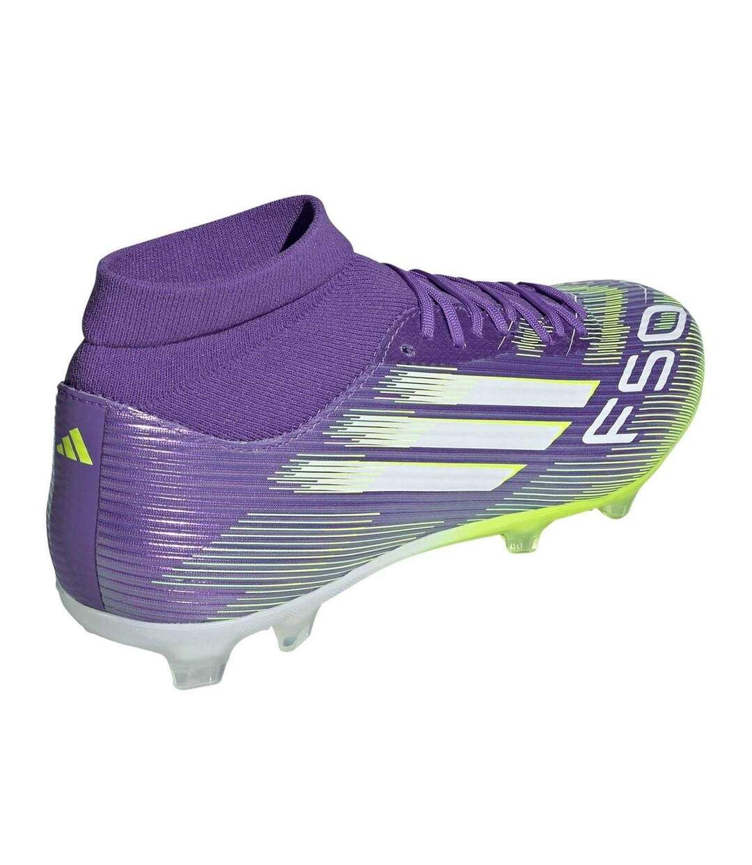 Mens League Print Firm Ground Football Boots Purple White Adidas-2