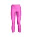 Womens/ladies Ankle Length High Rise Leggings Pink Under Armour-2