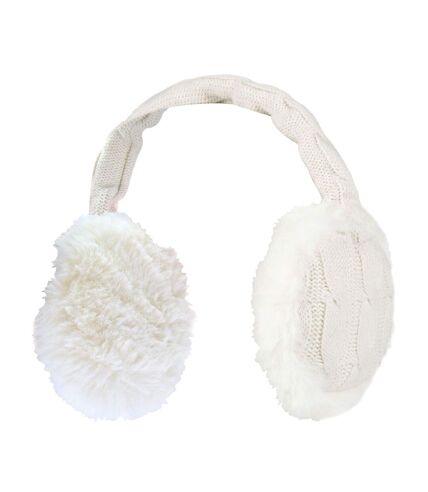 Ladies Winter Knitted Cold Weather Faux Fur Ear Muffs