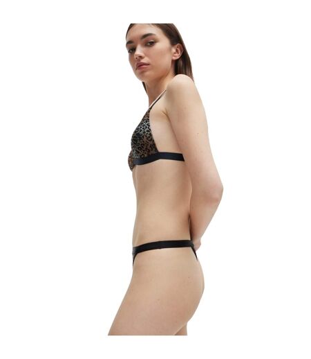 Womens/ladies Animal Print Thong Multicoloured Hugo
