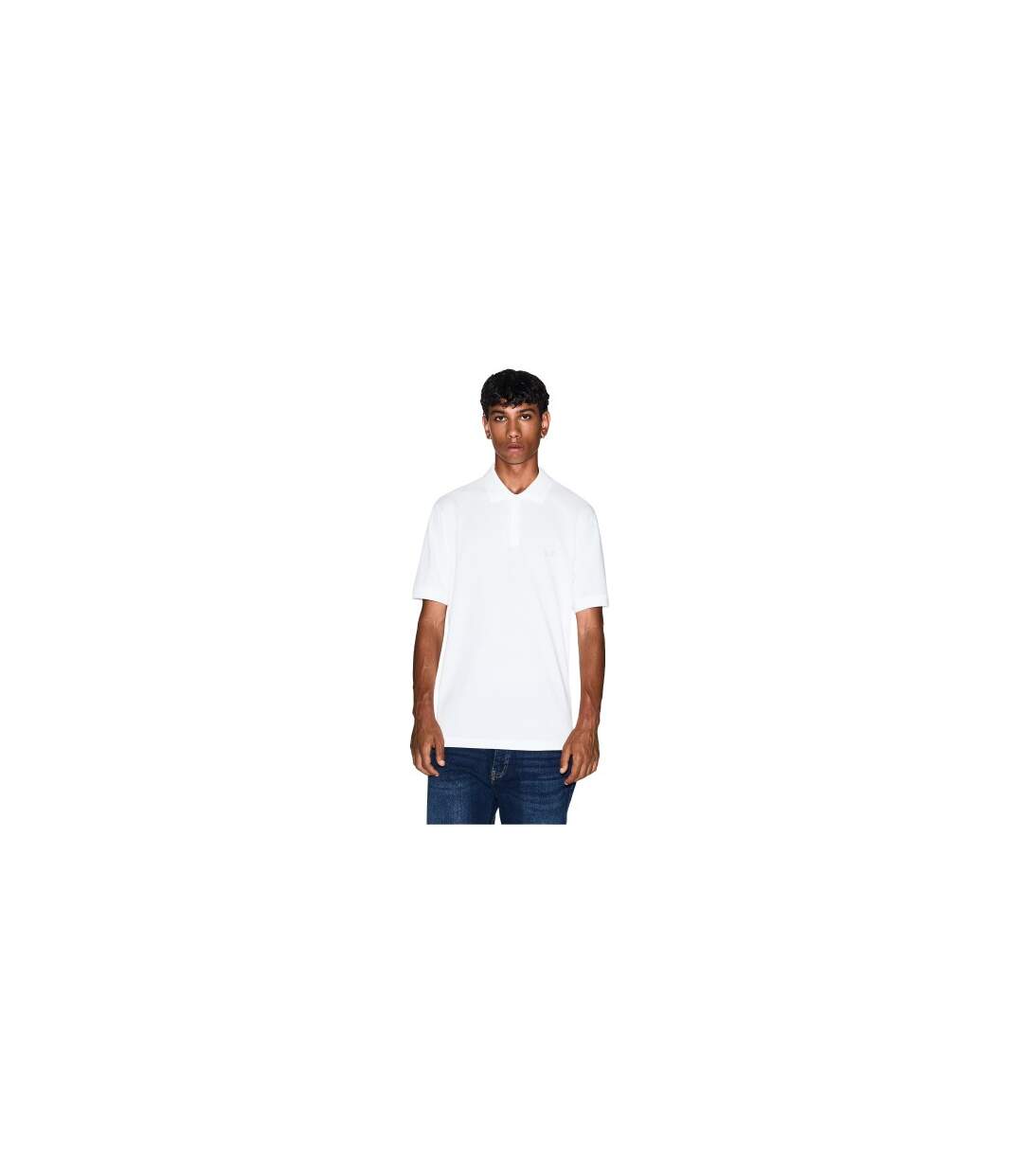 Mens Short-sleeved Polo Shirt Off White Armani Exchange-1