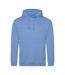 Sweat À Capuche College Adulte Bleu Bleuet Awdis-1