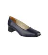 Amblers Walford Ladies Leather Court / Womens Shoes (Navy) - UTFS218