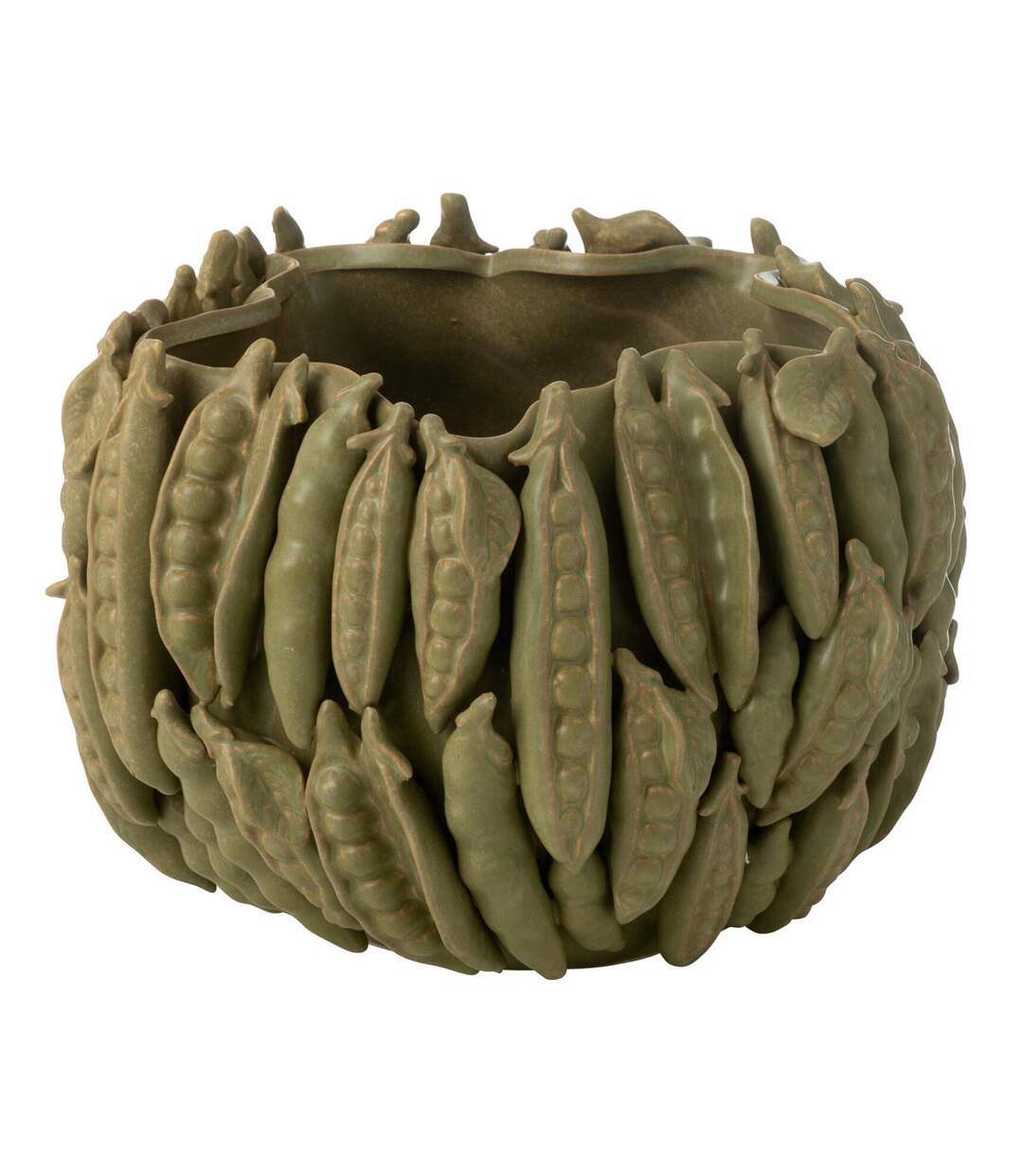 Vase Déco en Argile Petit Pois 34cm Vert-1