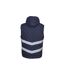 Yoko Unisex Adults Hi Vis Kensington Hooded Gilet (Navy)