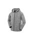 Mens Micro Fleece Hoodie Grey Black Spiro-1