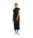 Robe Mi-longue Femme Noir Build Your Brand-1