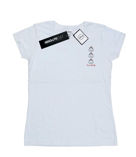 Disney Aristocats Marie - T-shirt en coton imprimé poitrine - Femmes/Dames (Blanc) - UTBI15282