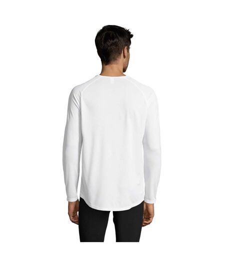 T-shirt à manches longues performance homme blanc SOLS