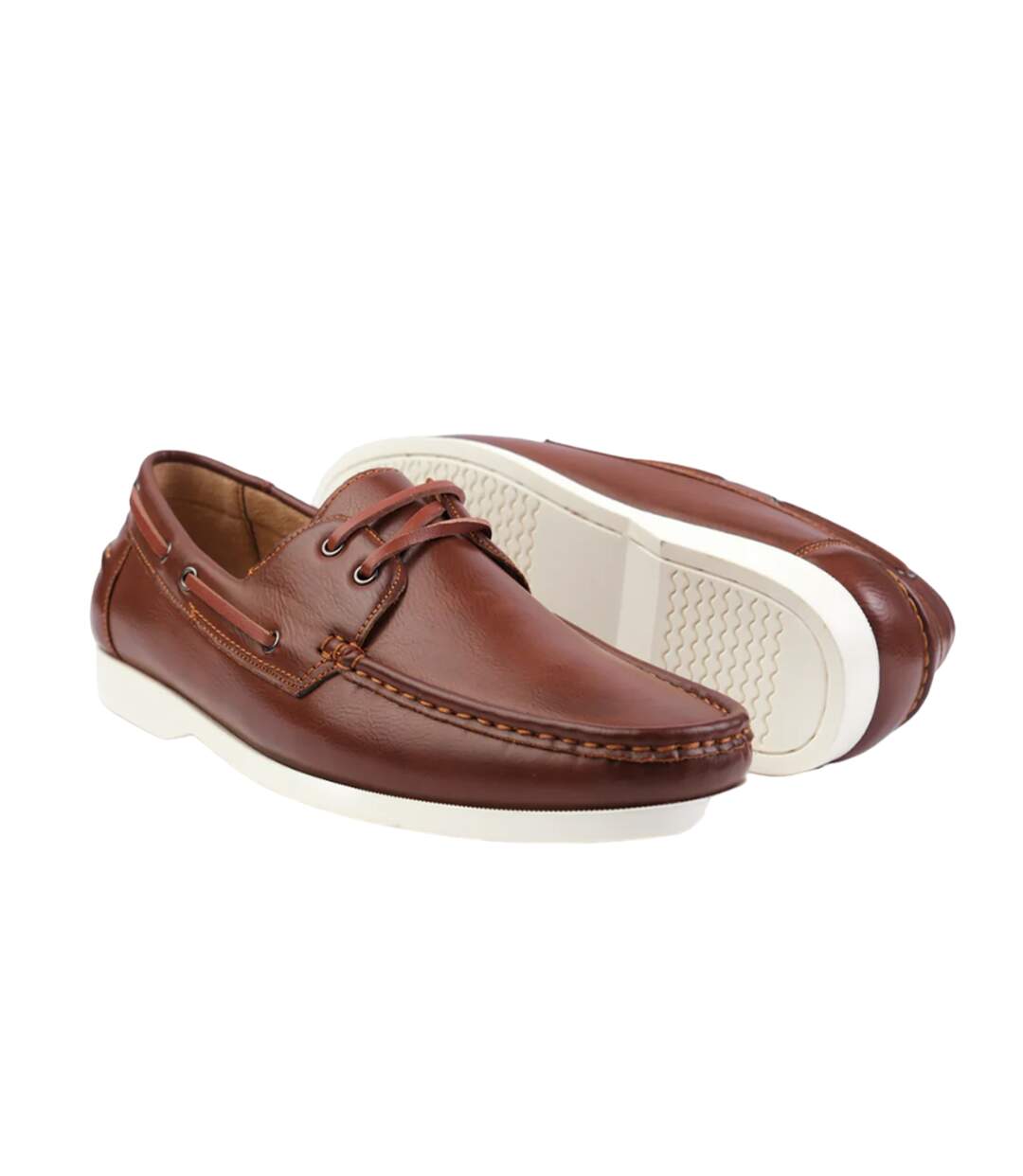 Chaussures bateau lucas homme marron Where's That From-4