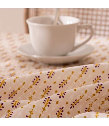 Nappe Antitache Imprimé Peduru 140x240cm Beige