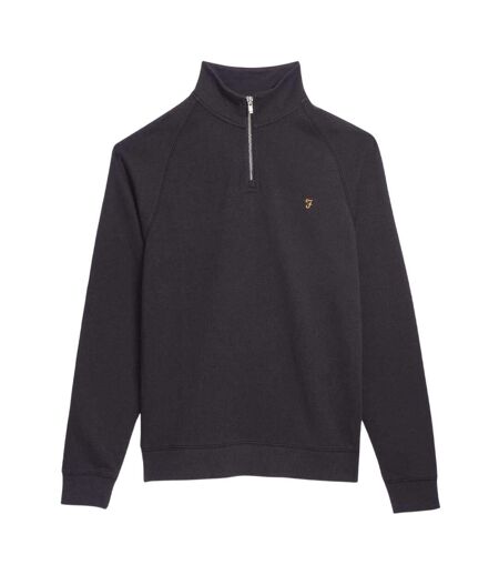 Mens Quarter Zip Sweatshirt Black Farah