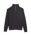 Mens Quarter Zip Sweatshirt Black Farah-1
