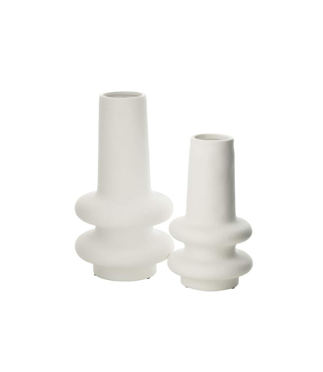 Vase Déco en Argile Lyra 39cm Blanc-2