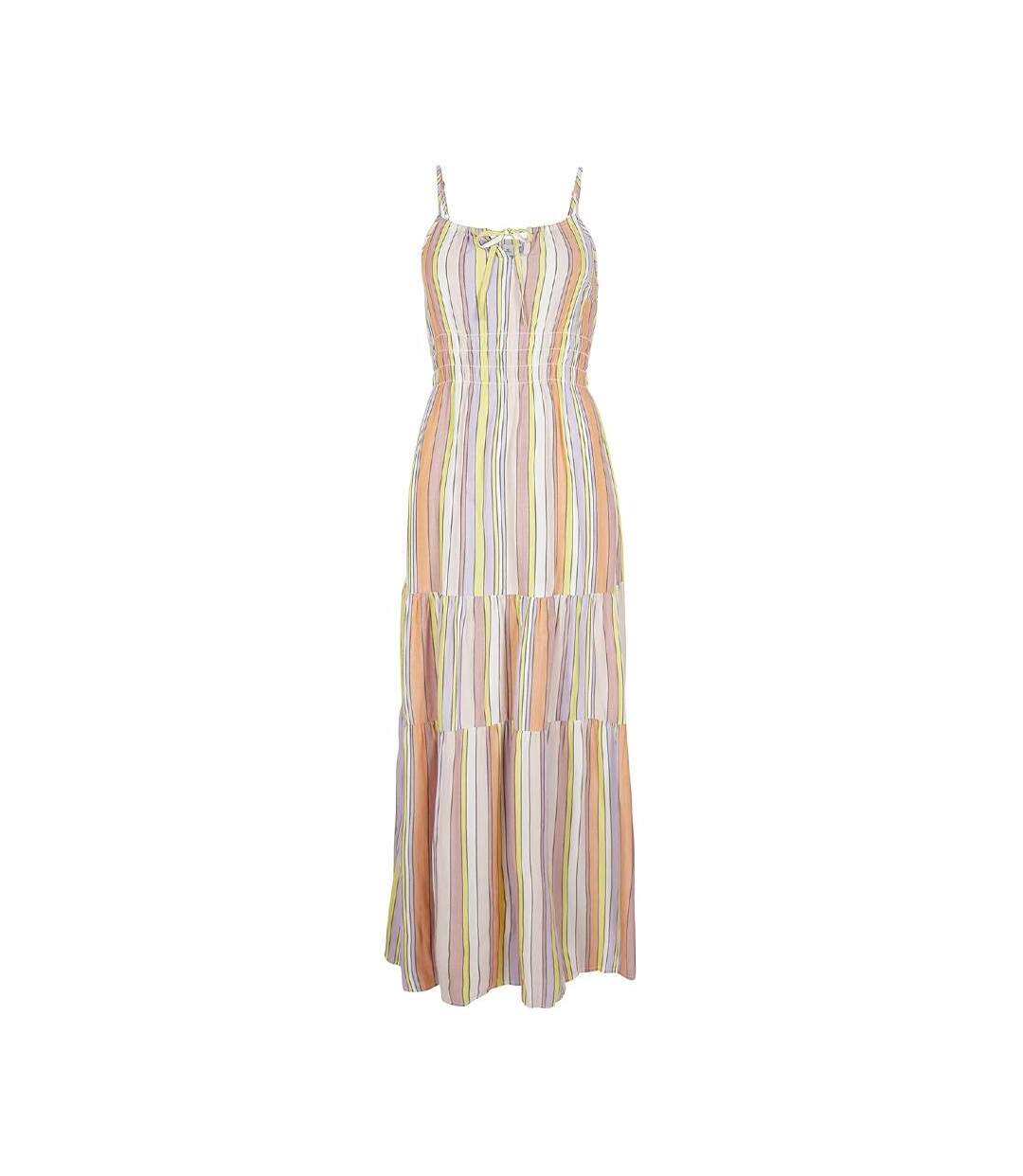 Robe longue jaune/mauve femme o'neill quorra maxi-1