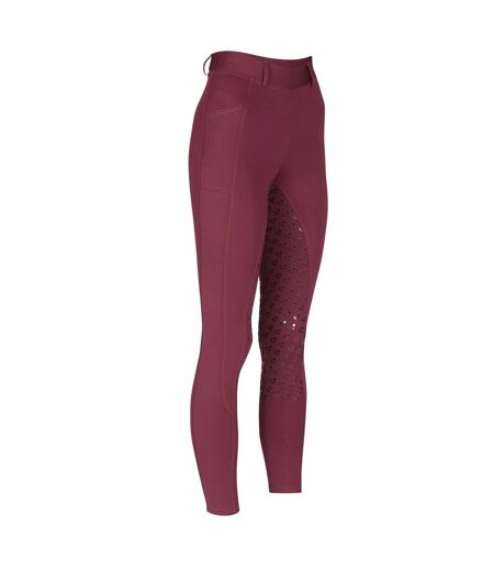 Collant d´équitation albany femme bordeaux Aubrion