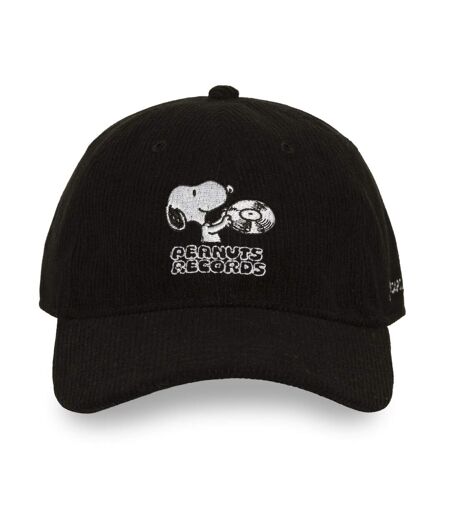 Casquette Dad cap velours avec broderie Peanuts Records Capslab