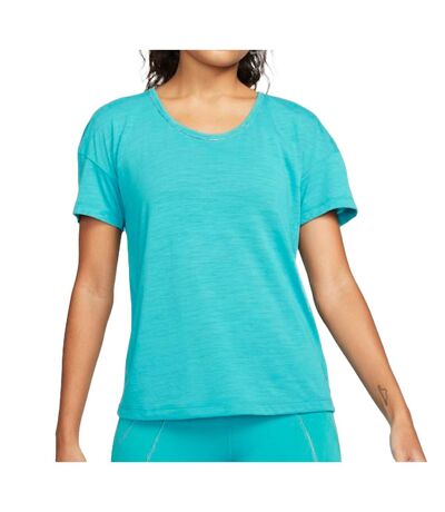 T-shirt Turquoise Femme Nike Lurex