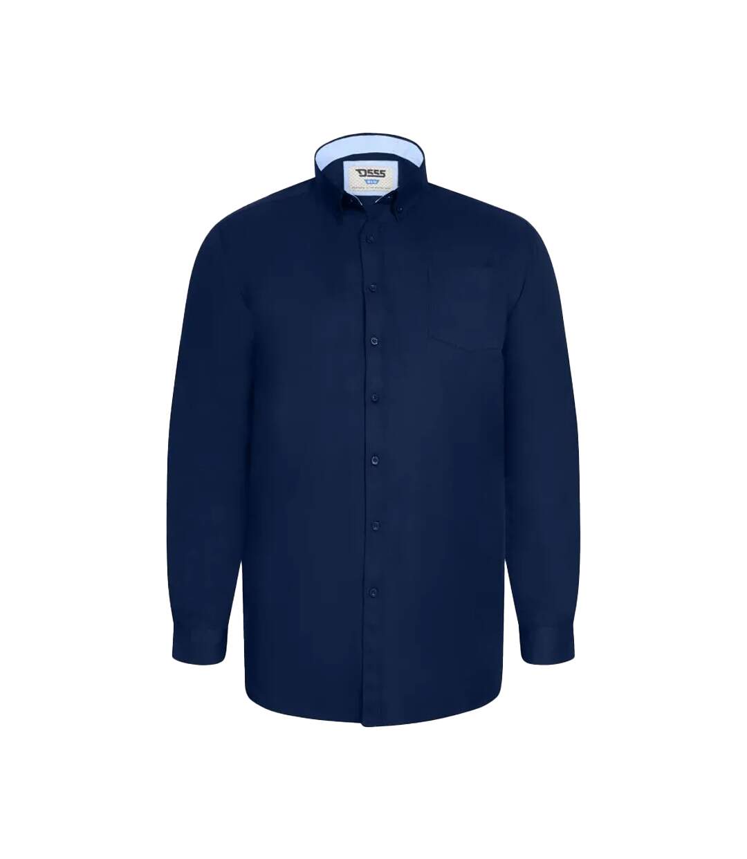 Mens D555 Richard Oxford Tall Long-sleeved Shirt Navy Duke-1