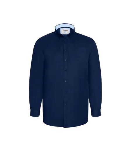 Mens D555 Richard Oxford Tall Long-sleeved Shirt Navy Duke