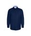 Mens D555 Richard Oxford Tall Long-sleeved Shirt Navy Duke-1