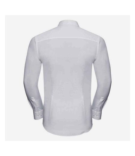 Russell Collection Mens Ultimate Stretch Long-Sleeved Formal Shirt (White) - UTPC5999